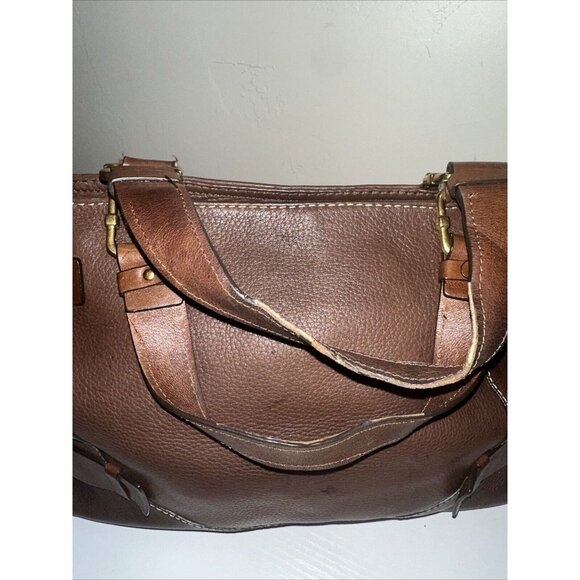 Michael Michael Kors Brown Leather Gold Buckle Purse - Picture 5 of 14